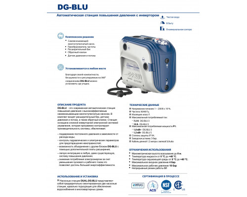 Автоматическая насосная станция Pedrollo DUAL-DG BLU 5+5