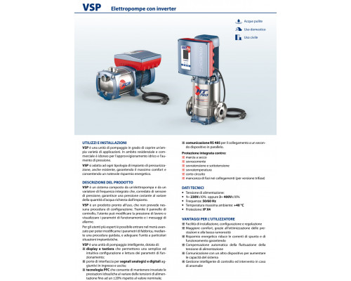 Автоматическая насосная станция Pedrollo VSP-HT 3/4 PRO